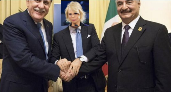 Grande risultato per l'Italia che si dimostra ancora una volta capace di risolvere le questioni internazionali più scottanti !!! Sarraj e Haftar amici per la pelle (la pelle di chi non si sa ancora).